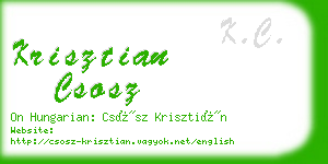 krisztian csosz business card